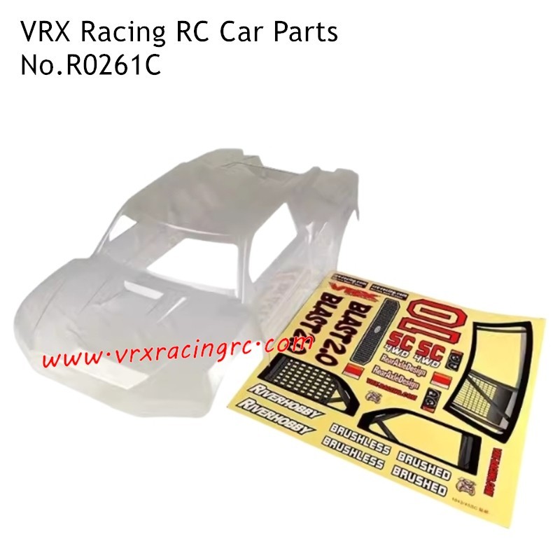 PVC Transparent Car Shell Parts R0261C for VRX Racing High Speed Racing RC Car