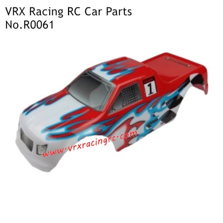 Red White PVC Car Shell R0061 Parts for VRX Racing High Speed Racing RC Car