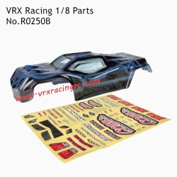 VRX Racing 1/8 RC Car Parts Black Car Shell R0250B