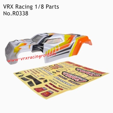 VRX Racing 1/8 RC Car Parts Orange Car Shell R0338