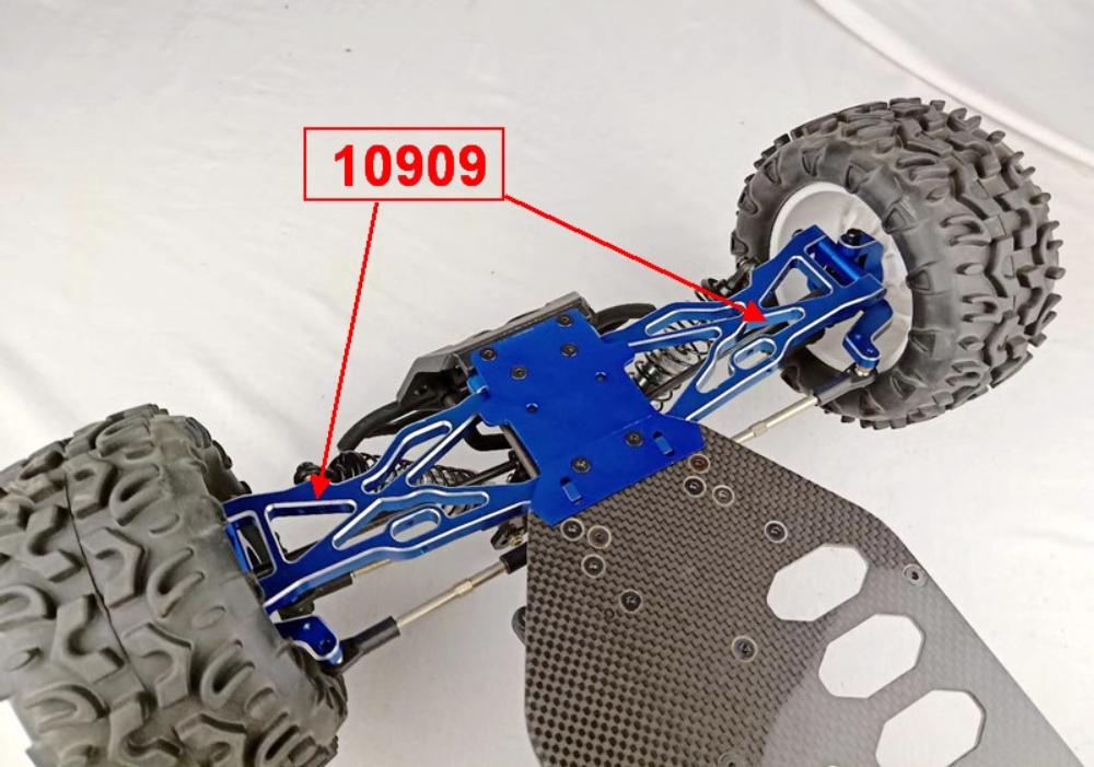 Upgrade Front Lower Suspension Arm 10909 Metal Parts for VRX Racing RH1043SC RH1045SC RC Truck