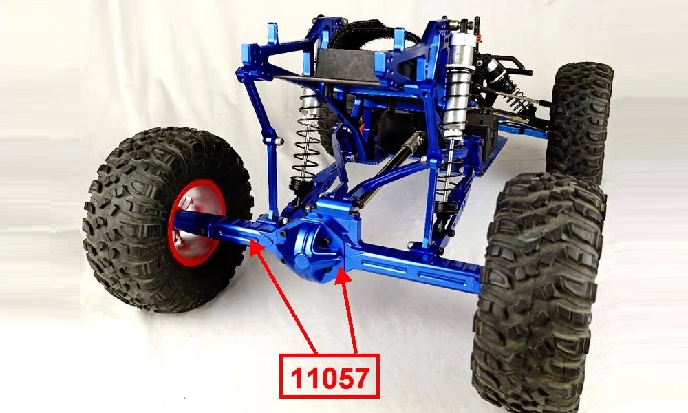 Upgrade Front and Rear Straight Axle Assemblies (with differential) 11056 11507 Metal Accessories for VRX Racing 1/10 RC Car